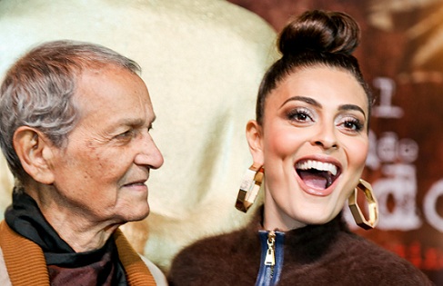 Nelson Xavier e Juliana Paes são os protagonistas de A Despedida, desde já o filme a ser batido no 42º Festival de Cinema de Gramado. Foto: Edison Vara/Pressphoto 