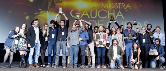 43º Festival de Cinema de Gramado – Cerimônia de Entrega do Prêmio Assembleia Legislativa de Cinema - Mostra de Curtas Gaúchos – Os premiados da noite. Foto: Igor Pires/Agência Pressphoto – www.edisonvara.com.br